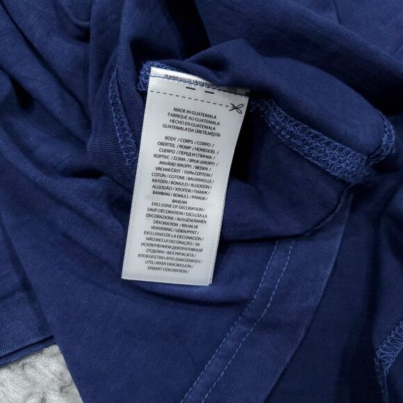 Polo Ralph Lauren Denim & Supply Slub Jersey Henley Shirt Large Tall Navy Blue - Picture 4 of 7